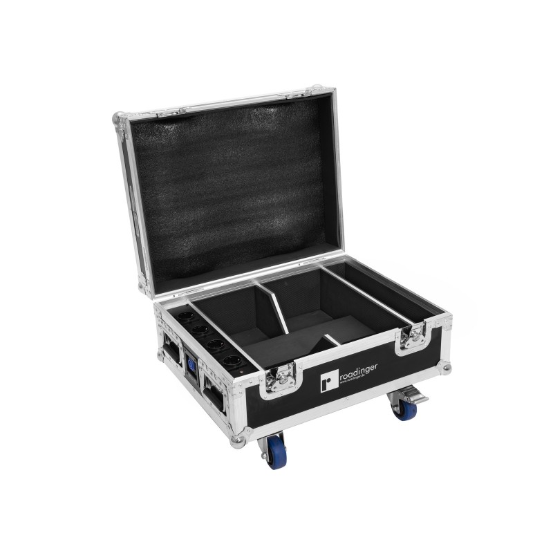 ROADINGER Flightcase 4x AKKU IP UP-4 QuickDMX with charging function